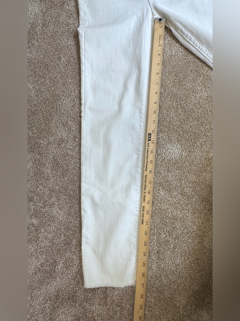 MOTHER The Rascal Ankle Snippet Stayin’ Alive White Jeans Size 25 Frayed Hem - Picture 15 of 15